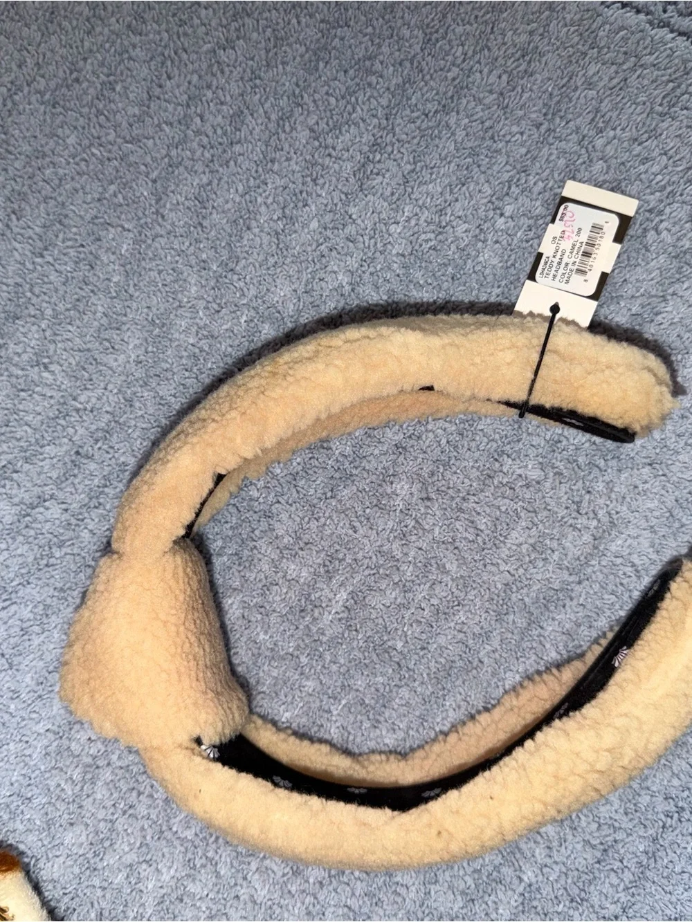 Lele Sadoughi Cream Sherpa Padded Headband